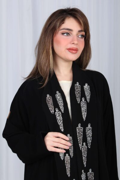 ⁦عباية فلري بشك وخرز الأبيض⁩ - الصورة ⁦11⁩