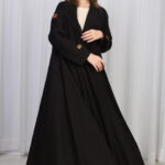 عباية بليزر مشجر قماش جاكار اسود