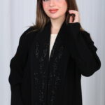 عباية سرداب الجاذبية السوداء بشك وخرز اسود