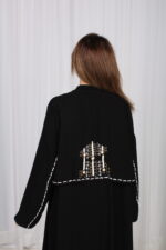 ⁦عباية بشك رمادي خلفي محدد من الاكتاف بشكل مخفي⁩ - الصورة ⁦9⁩