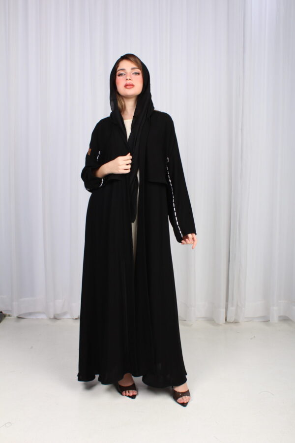 ⁦عباية بشك رمادي خلفي محدد من الاكتاف بشكل مخفي⁩ - الصورة ⁦11⁩