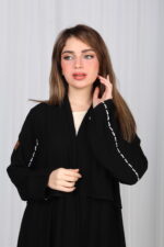 ⁦عباية بشك رمادي خلفي محدد من الاكتاف بشكل مخفي⁩ - الصورة ⁦8⁩