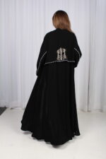 عباية بشك رمادي خلفي محدد من الاكتاف بشكل مخفي