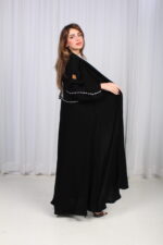 ⁦عباية بشك رمادي خلفي محدد من الاكتاف بشكل مخفي⁩ - الصورة ⁦4⁩