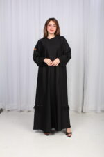 ⁦عباية ريش اسود و قيطان من اجناب⁩ - الصورة ⁦8⁩