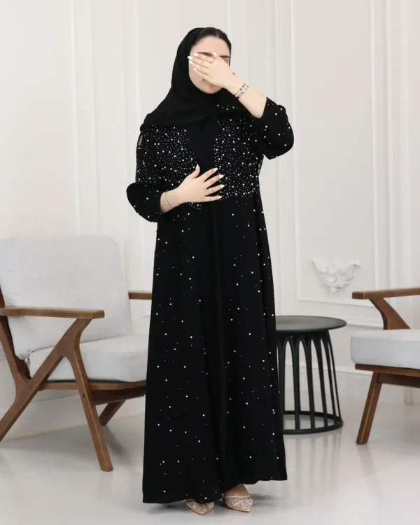⁦عباية لوسين باللؤلؤ الأبيض⁩ - الصورة ⁦10⁩