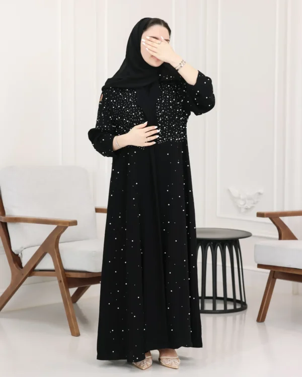 ⁦عباية لوسين باللؤلؤ الأبيض⁩ - الصورة ⁦8⁩