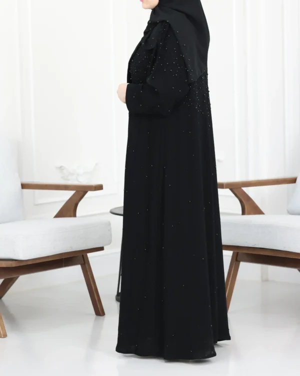 ⁦عباية لوسين باللؤلؤ الأسود⁩ - الصورة ⁦6⁩