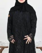 ⁦عباية كلوش دانتيل كامل⁩ - الصورة ⁦2⁩