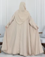 ⁦عباية كلوش اية بيج بتطريز شك مخفي⁩ - الصورة ⁦2⁩