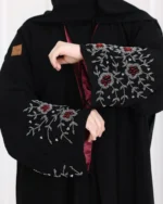 عباية أجوان بشك عنابي على اكمام