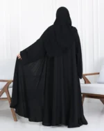 ⁦عباية احلام كلوش مزينة بخيوط مخفية اسود ناعم⁩ - الصورة ⁦5⁩