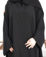 ⁦عباية احلام كلوش مزينة بخيوط مخفية اسود ناعم⁩ - الصورة ⁦6⁩