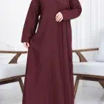 عباية بليزر عنابي مموج كريب صيفي قصة جاكيت رسمي ستريت