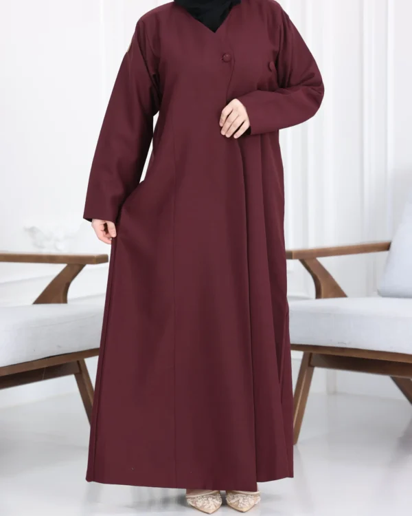 عباية بليزر عنابي مموج كريب صيفي قصة جاكيت رسمي ستريت