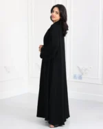 ⁦عباية فزة شك اسود ورق شجر من امام و اكمام⁩ - الصورة ⁦13⁩