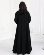 ⁦عباية فزة شك اسود ورق شجر من امام و اكمام⁩ - الصورة ⁦15⁩