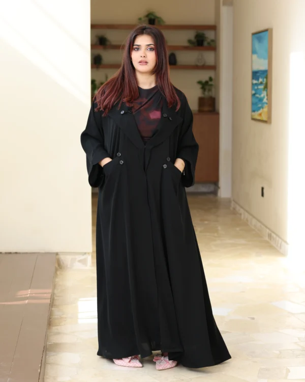 ⁦عباية كلوش عملية بجيوب امامي⁩ - الصورة ⁦5⁩