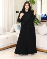 عباية سدن مطرزة بالاسود مع فصوص 0886