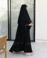 ⁦عباية دبل كلوش مطرزة بنحاسي على اكمام و اسفل 0895⁩ - الصورة ⁦3⁩