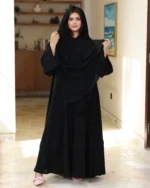 ⁦كلوش دبل بتطريز اسود على اكمام و اسفل 0896⁩ - الصورة ⁦3⁩
