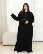 عباية كتف FAKRO محددة بشريط دانتيل 0897 - الصورة 3