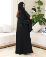 عباية كتف ورود اسود 0905