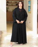 ⁦عباية نور فاشن مع تدخل جاكار noor fashion abaya 0908⁩ - الصورة ⁦4⁩