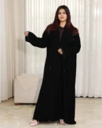 ⁦عباية سلطانة محددة بدقات اسود و ابيض⁩ - الصورة ⁦4⁩