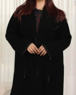 ⁦عباية سلطانة محددة بدقات اسود و ابيض⁩ - الصورة ⁦3⁩